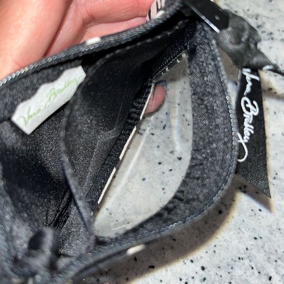 NWT Vera Bradley Zip ID case black & white Keychain wallet - Picture 6 of 9